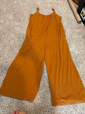 Unbranded Wide-Leg Jumpsuit in Rust